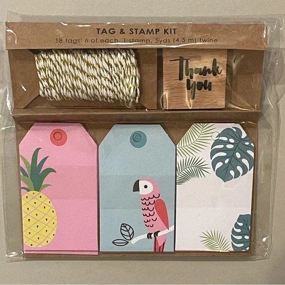 MS. Sparkle & Co NEW Tag & Stamp Kit, Plus Eight Ink Pads - Picture 2 of 8